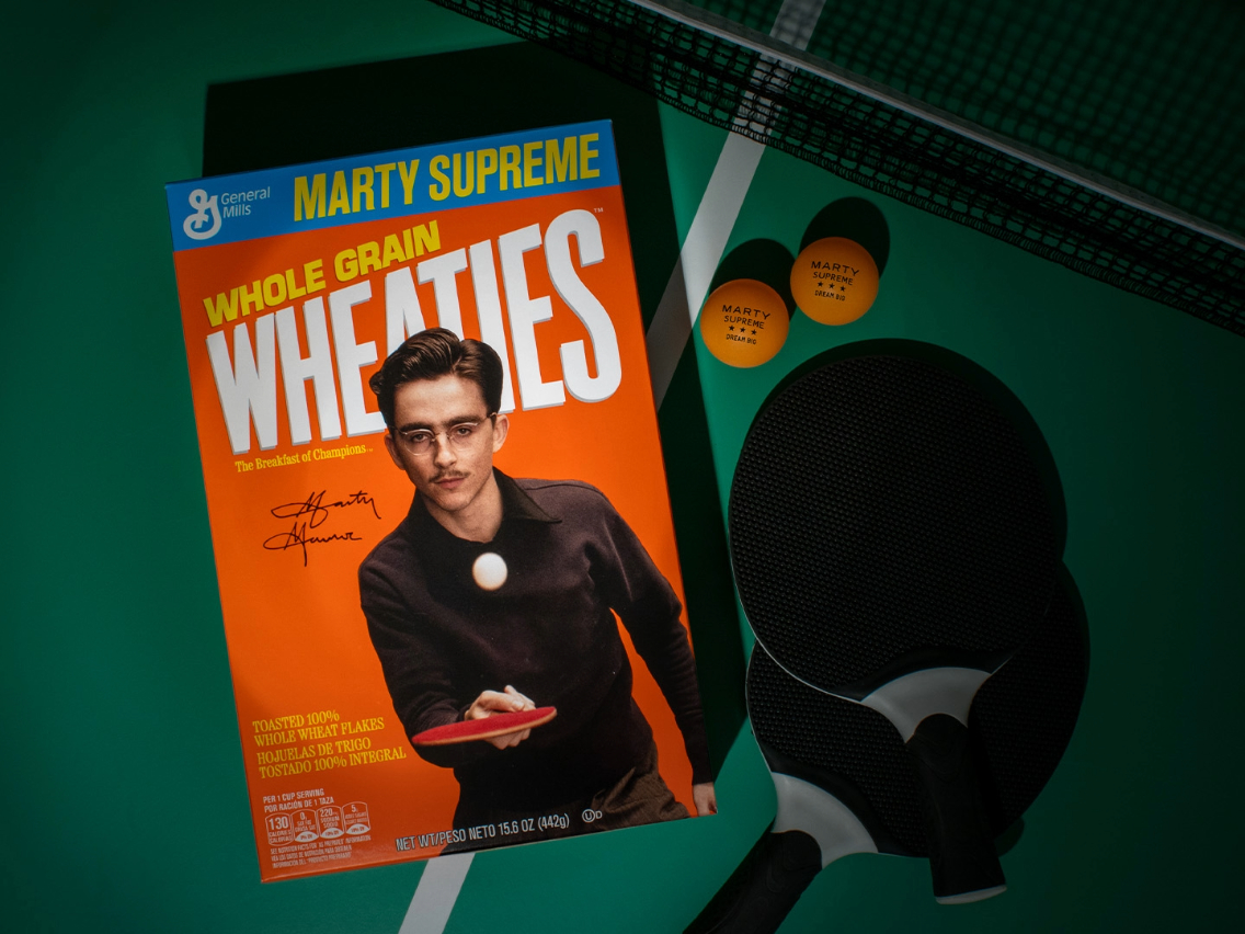 Wheaties makes good on Marty Supreme’s claim to champion status with a limited-edition box fans can snag starting December 8.
